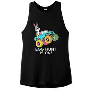 Happy Easter Monster Truck Lovers Dabbing Bunny Ladies PosiCharge Tri-Blend Wicking Tank