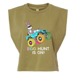 Happy Easter Monster Truck Lovers Dabbing Bunny Garment-Dyed Women's Muscle Tee