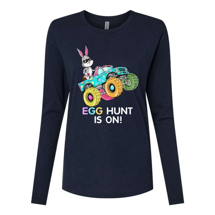 Happy Easter Monster Truck Lovers Dabbing Bunny Womens Cotton Relaxed Long Sleeve T-Shirt