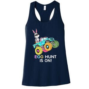 Happy Easter Monster Truck Lovers Dabbing Bunny Women's Racerback Tank