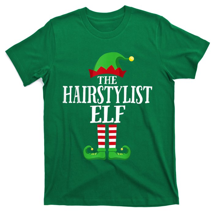 Hairstylist Elf Matching Family Group Christmas Party Pajama T-Shirt