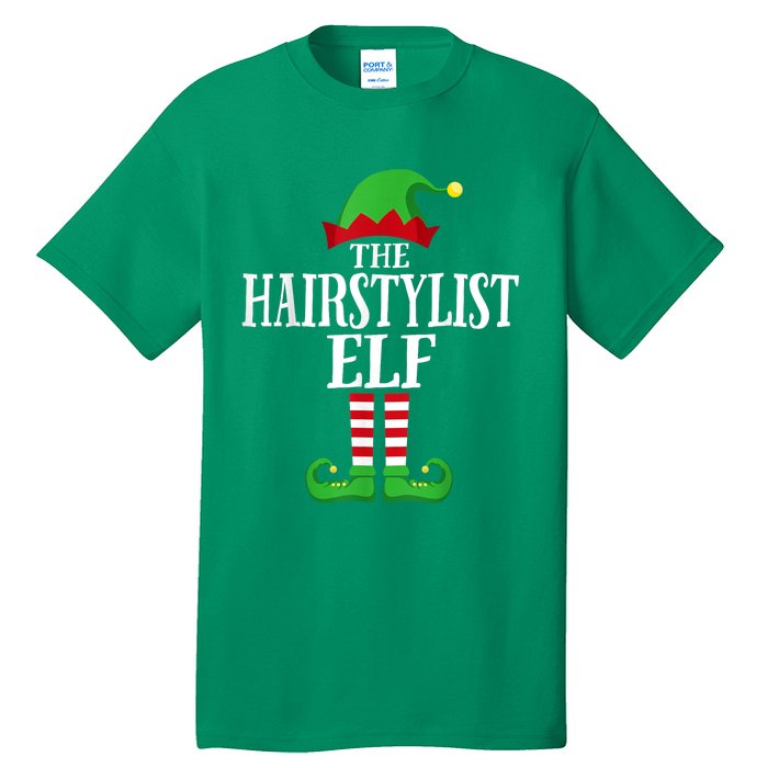 Hairstylist Elf Matching Family Group Christmas Party Pajama Tall T-Shirt