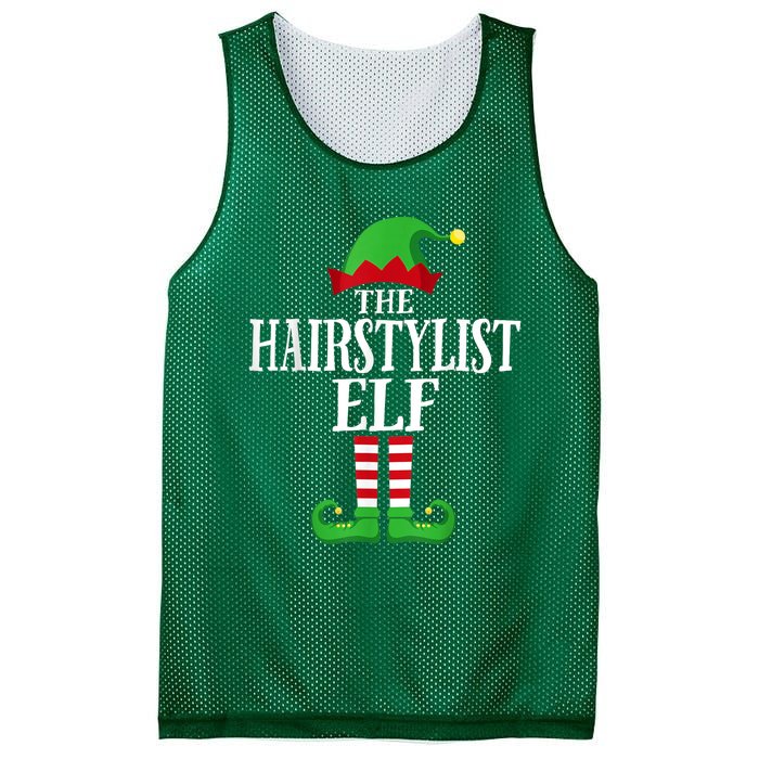 Hairstylist Elf Matching Family Group Christmas Party Pajama Mesh Reversible Basketball Jersey Tank