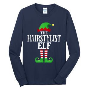 Hairstylist Elf Matching Family Group Christmas Party Pajama Tall Long Sleeve T-Shirt