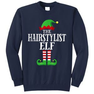 Hairstylist Elf Matching Family Group Christmas Party Pajama Tall Sweatshirt