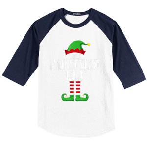 Hairstylist Elf Matching Family Group Christmas Party Pajama Baseball Sleeve Shirt