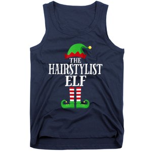 Hairstylist Elf Matching Family Group Christmas Party Pajama Tank Top