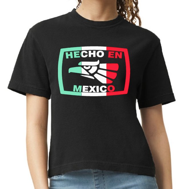 Hecho En Mexico Eagle Mexican Independence Day Comfort Colors Boxy T-Shirt