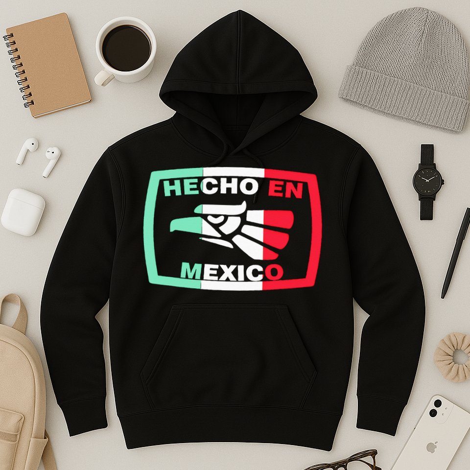Hecho En Mexico Eagle Mexican Independence Day Hoodie
