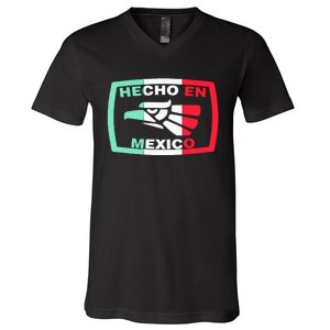 Hecho En Mexico Eagle Mexican Independence Day V-Neck T-Shirt