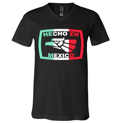 Hecho En Mexico Eagle Mexican Independence Day V-Neck T-Shirt