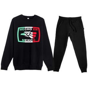 Hecho En Mexico Eagle Mexican Independence Day Premium Crewneck Sweatsuit Set