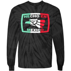 Hecho En Mexico Eagle Mexican Independence Day Tie-Dye Long Sleeve Shirt