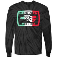 Hecho En Mexico Eagle Mexican Independence Day Tie-Dye Long Sleeve Shirt