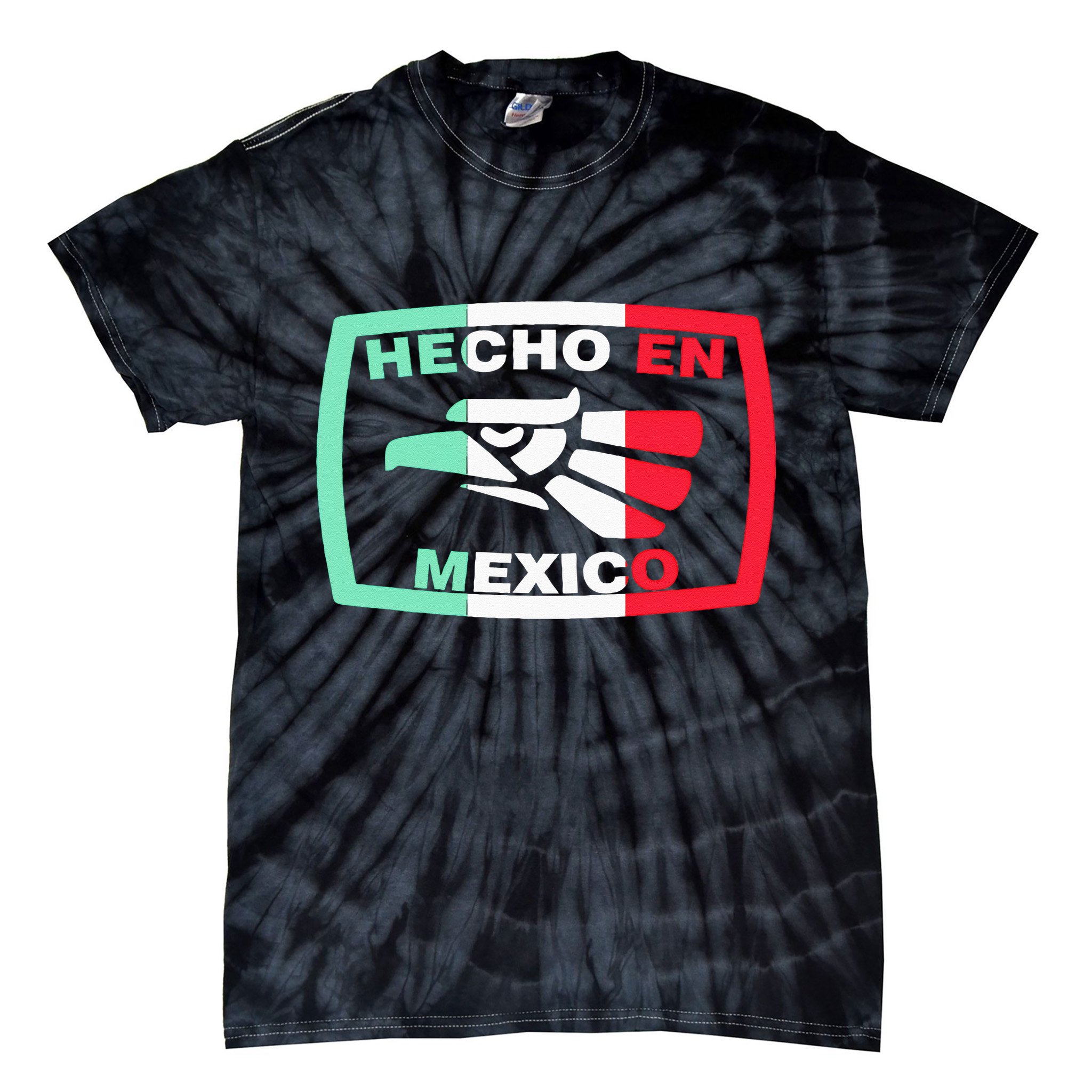 Hecho En Mexico Eagle Mexican Independence Day Tie-Dye T-Shirt