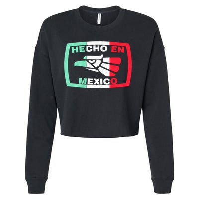 Hecho En Mexico Eagle Mexican Independence Day Cropped Pullover Crew