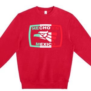 Hecho En Mexico Eagle Mexican Independence Day Premium Crewneck Sweatshirt