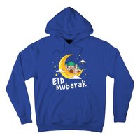 Happy Eid Mubarak Calligraphy With Mosque And Eid Crescent Gift Hoodie