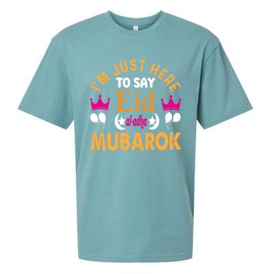 Happy Eid Mubarak For Muslim Eid Al Fitr Islamic Gift Sueded Cloud Jersey T-Shirt