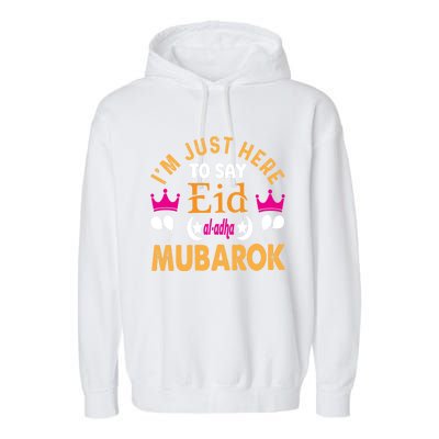 Happy Eid Mubarak For Muslim Eid Al Fitr Islamic Gift Garment-Dyed Fleece Hoodie