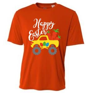 Happy Easter Monster Truck Carrots Cool Gift Cooling Performance Crew T-Shirt