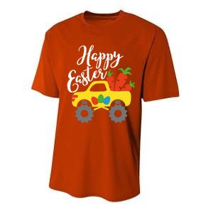 Happy Easter Monster Truck Carrots Cool Gift Performance Sprint T-Shirt