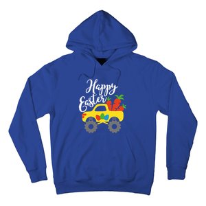 Happy Easter Monster Truck Carrots Cool Gift Hoodie