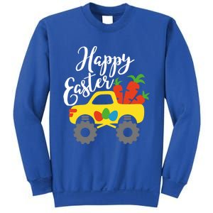 Happy Easter Monster Truck Carrots Cool Gift Sweatshirt