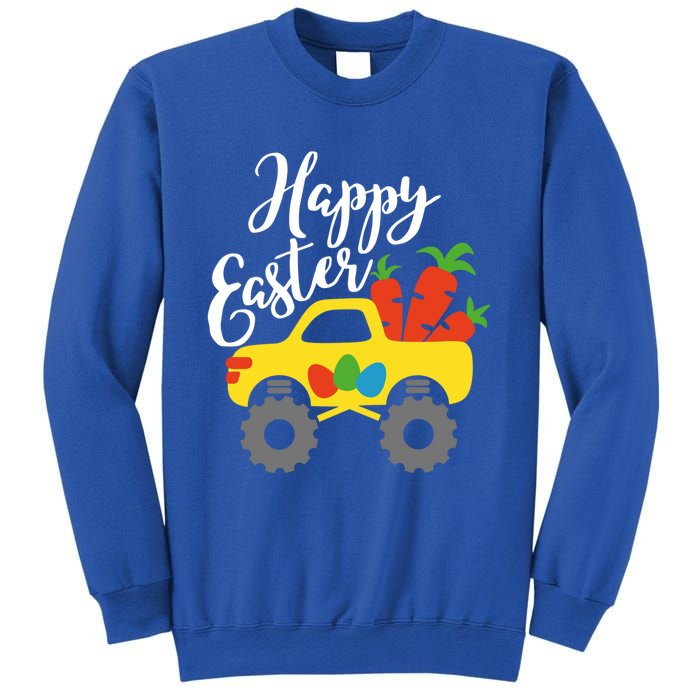 Happy Easter Monster Truck Carrots Cool Gift Sweatshirt