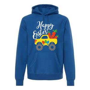 Happy Easter Monster Truck Carrots Cool Gift Premium Hoodie