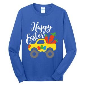 Happy Easter Monster Truck Carrots Cool Gift Tall Long Sleeve T-Shirt