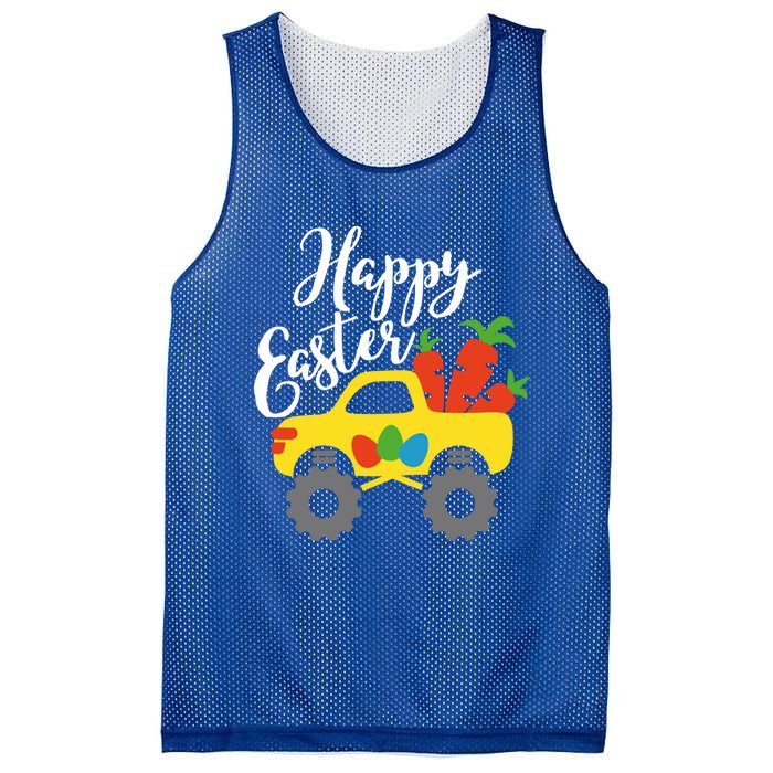 Happy Easter Monster Truck Carrots Cool Gift Mesh Reversible Basketball Jersey Tank