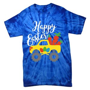 Happy Easter Monster Truck Carrots Cool Gift Tie-Dye T-Shirt