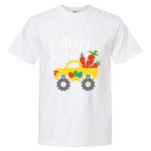 Happy Easter Monster Truck Carrots Cool Gift Garment-Dyed Heavyweight T-Shirt