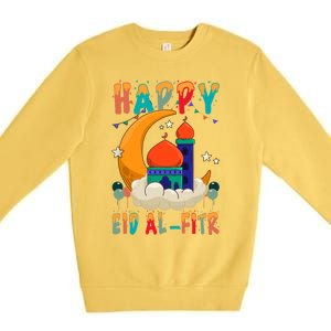 Happy Eid Mubarak For Muslim Eid Al Fitr Meaningful Gift Premium Crewneck Sweatshirt