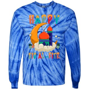 Happy Eid Mubarak For Muslim Eid Al Fitr Meaningful Gift Tie-Dye Long Sleeve Shirt