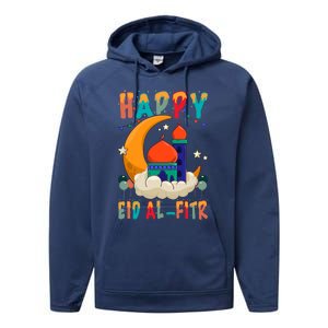 Happy Eid Mubarak For Muslim Eid Al Fitr Meaningful Gift Performance Fleece Hoodie