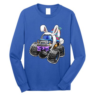 Happy Easter Monster Truck Easter Bunny Costume And Egg Gift Long Sleeve Shirt