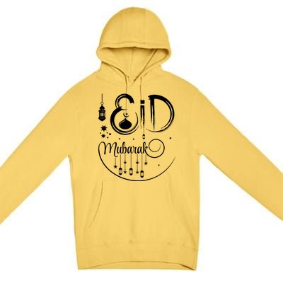 Happy Eid Mubarak Gift Eid Algiftfitr Eid Ramadan Islamic Gift Premium Pullover Hoodie