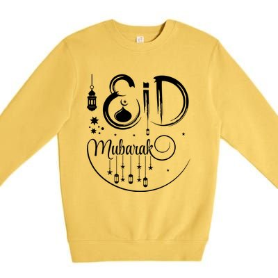 Happy Eid Mubarak Gift Eid Algiftfitr Eid Ramadan Islamic Gift Premium Crewneck Sweatshirt