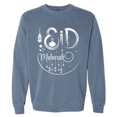 Happy Eid Mubarak Gift Eid Algiftfitr Eid Ramadan Islamic Gift Garment-Dyed Sweatshirt