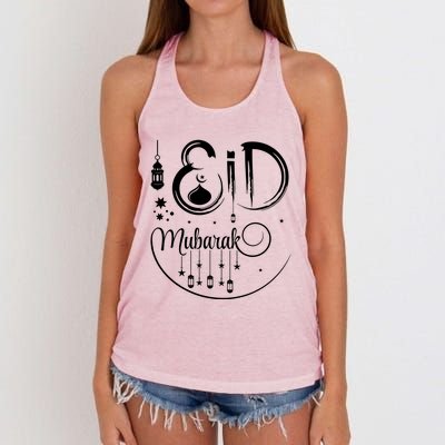 Happy Eid Mubarak Gift Eid Algiftfitr Eid Ramadan Islamic Gift Women's Knotted Racerback Tank