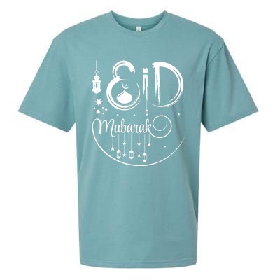 Happy Eid Mubarak Gift Eid Algiftfitr Eid Ramadan Islamic Gift Sueded Cloud Jersey T-Shirt