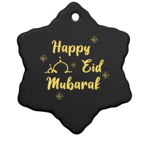 Happy Eid Mubarak Celebration Ceramic Star Ornament