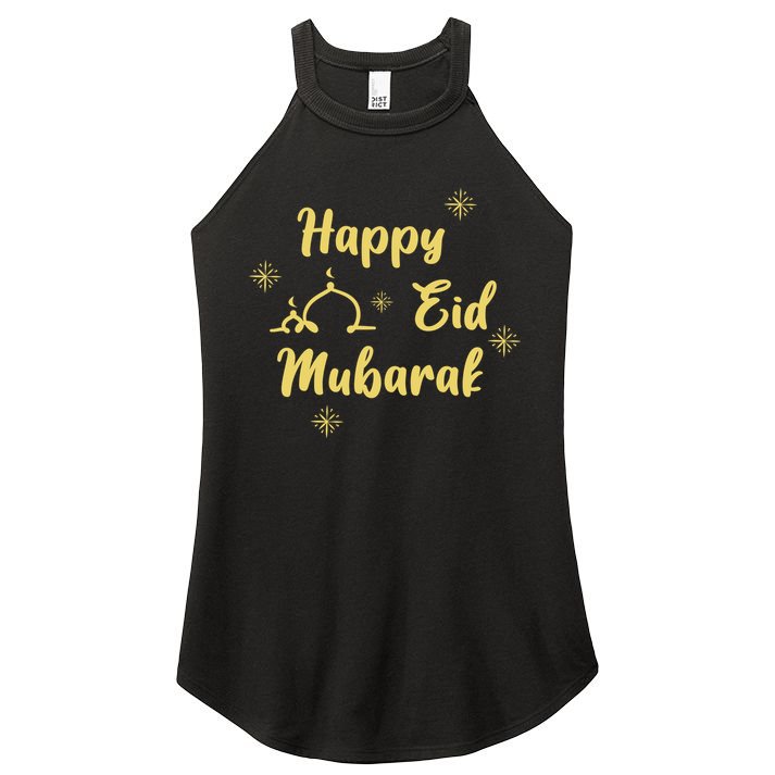 Happy Eid Mubarak Celebration Women's Perfect Tri Rocker Tank