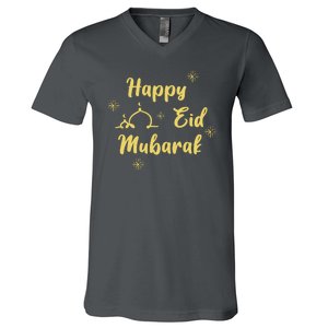 Happy Eid Mubarak Celebration V-Neck T-Shirt