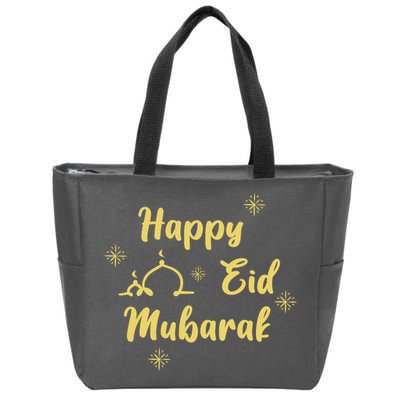 Happy Eid Mubarak Celebration Zip Tote Bag