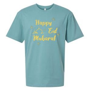 Happy Eid Mubarak Celebration Sueded Cloud Jersey T-Shirt