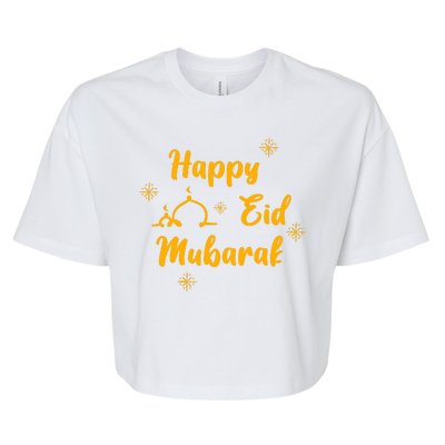 Happy Eid Mubarak Celebration Bella+Canvas Jersey Crop Tee