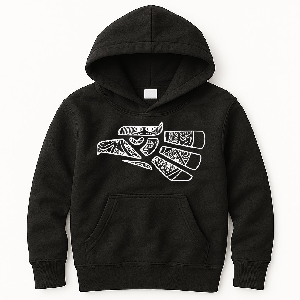 Hecho En Mexico Aztec Calendar Mexican Eagle Kids Hoodie